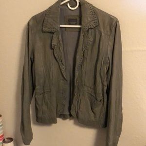 SOLD — Alexander Julian grey leather jacket